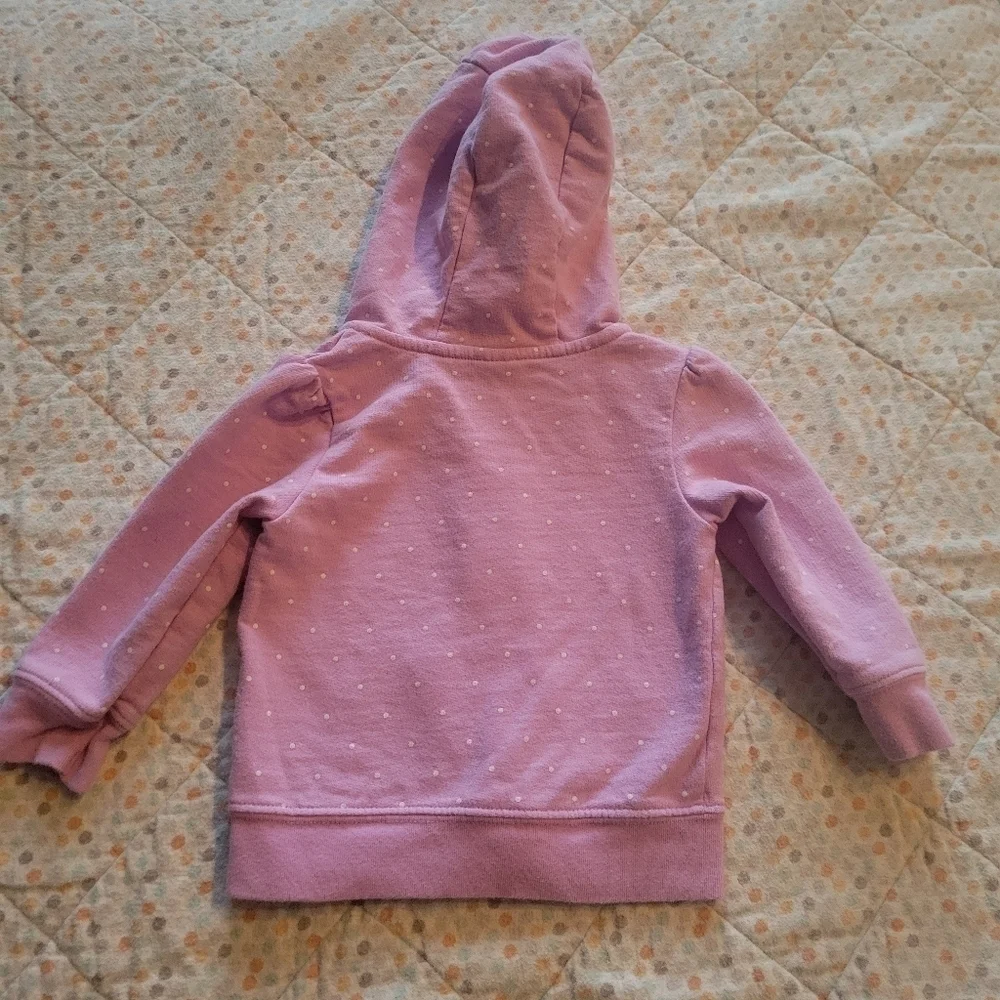 Carter's full Zip purple butterfly hoodie size 9 months